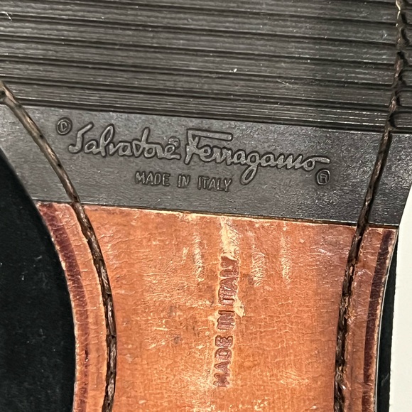 Salvatore Ferragamo Sport (Made in Italy) Black Suede Loafers Size 5B - Picture 7 of 11